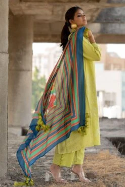 Pooja Keyur Blue Colour Burst Scarf -Inca Sales Store 222pok26 2