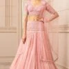 Tarun Tahiliani Pink Kalidar Sheer Brocade Lehenga Set -Inca Sales Store 224ttc14 1