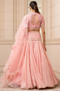 Tarun Tahiliani Pink Kalidar Sheer Brocade Lehenga Set -Inca Sales Store 224ttc14 3