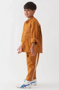 Three Kids Rust Patch Pocket Shirt & Pants -Inca Sales Store 22532tk24 2
