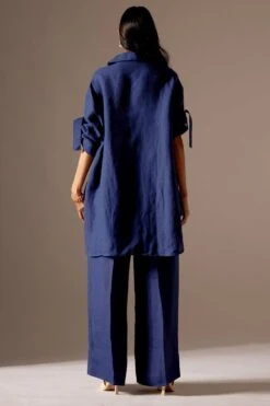 Mini Sondhi Blue Oversized Jacket Set -Inca Sales Store 22623ms4 4