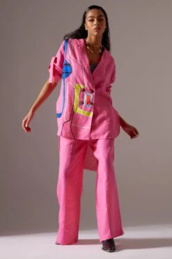 Mini Sondhi Pink Embellished Jacket Set -Inca Sales Store 22623ms6 2