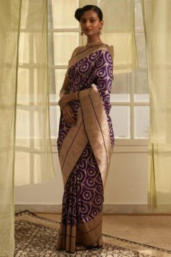 Five Point Five Asmee Gold-silver Floral Sari -Inca Sales Store 22823fpf29 2