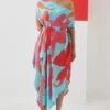 Studio RIGU Blue Rose Draped Dress