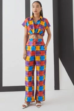 Studio RIGU Red & Yellow Baltimore Check Co-ord Set