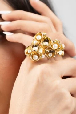 Studio Metallurgy Gold Cluster Ring -Inca Sales Store 22923sm12 4