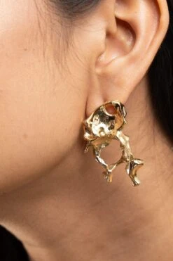 Studio Metallurgy Gold Splatter Earrings -Inca Sales Store 22923sm4 4