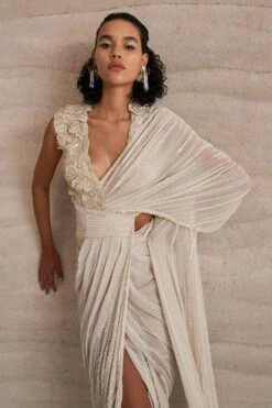 Varun Nidhika Pop Bloom Midi Drape Sari 9 Varun Nidhika Pop Bloom Midi Drape Sari -Inca Sales Store 22923vn6 3