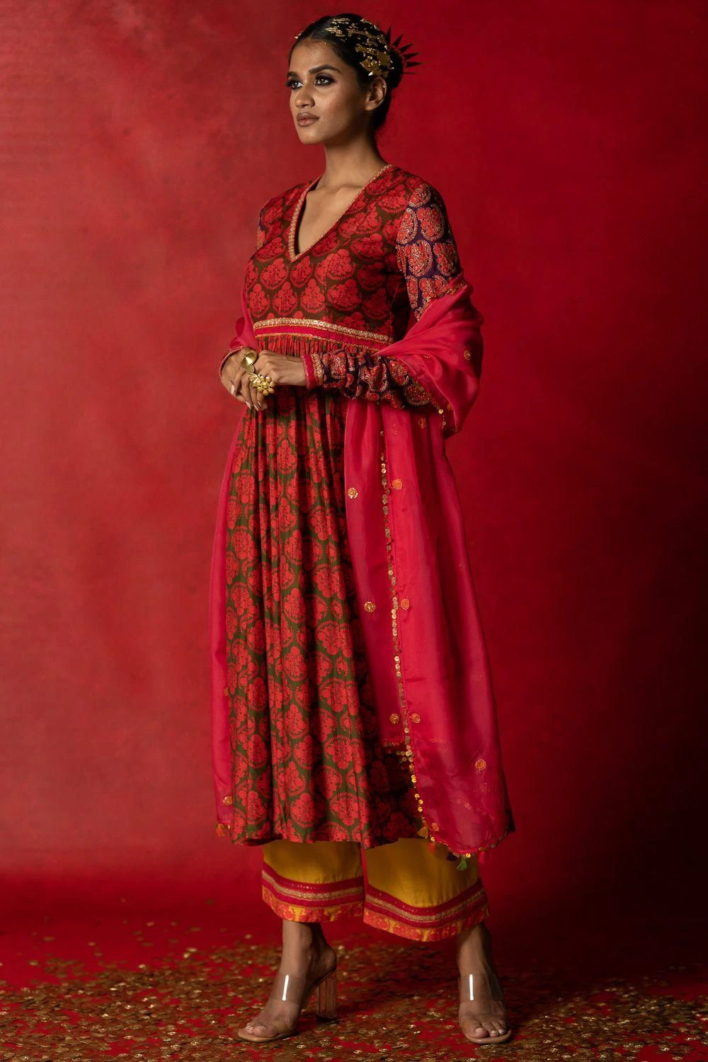 Pooja Keyur Pink Organza Embroidered Dupatta 5 Pooja Keyur Pink Organza Embroidered Dupatta - Image 3