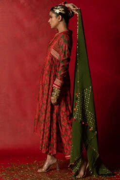 Pooja Keyur Olive Green Organza Embroidered Dupatta 10 Pooja Keyur Olive Green Organza Embroidered Dupatta -Inca Sales Store 229pk20 4