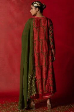 Pooja Keyur Olive Green Organza Embroidered Dupatta 11 Pooja Keyur Olive Green Organza Embroidered Dupatta -Inca Sales Store 229pk20 5