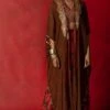 Pooja Keyur Brown Embroidered Cape Set -Inca Sales Store 229pk23 1