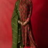 Pooja Keyur Olive Green Organza Dupatta 2 Pooja Keyur Olive Green Organza Dupatta -Inca Sales Store 229pk7 1