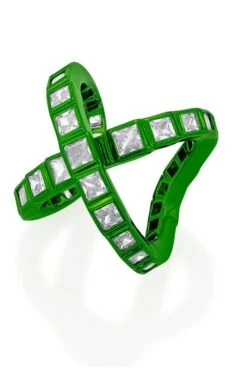 Isharya Parakeet Green Cross Ring -Inca Sales Store 22ip31 3