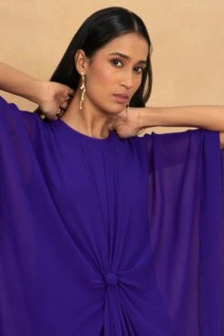 Stephany Purple Front Knot Kaftan Dress 10 Stephany Purple Front Knot Kaftan Dress -Inca Sales Store 230523sy08 4