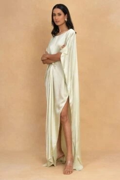 Stephany Beige Front Knot Kaftan Dress -Inca Sales Store 230523sy12 3