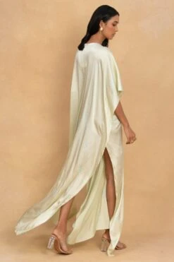 Stephany Beige Front Knot Kaftan Dress -Inca Sales Store 230523sy12 5