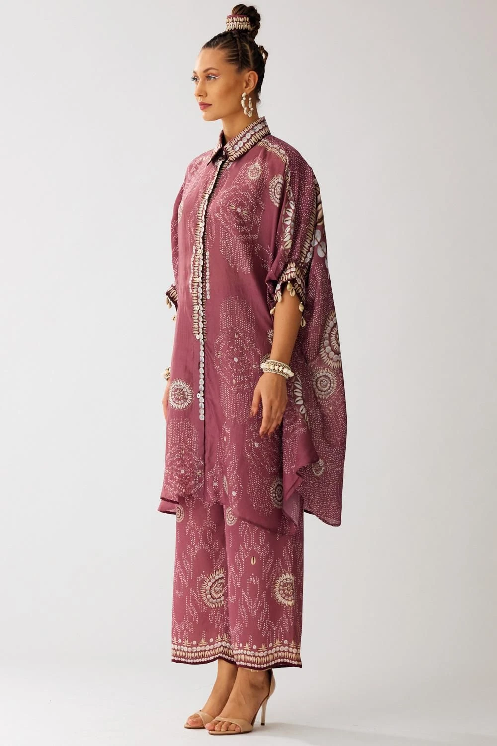 Rajdeep Ranawat Vintage Rose Kamara Floral Kaftan Set 4 Rajdeep Ranawat Vintage Rose Kamara Floral Kaftan Set - Image 2