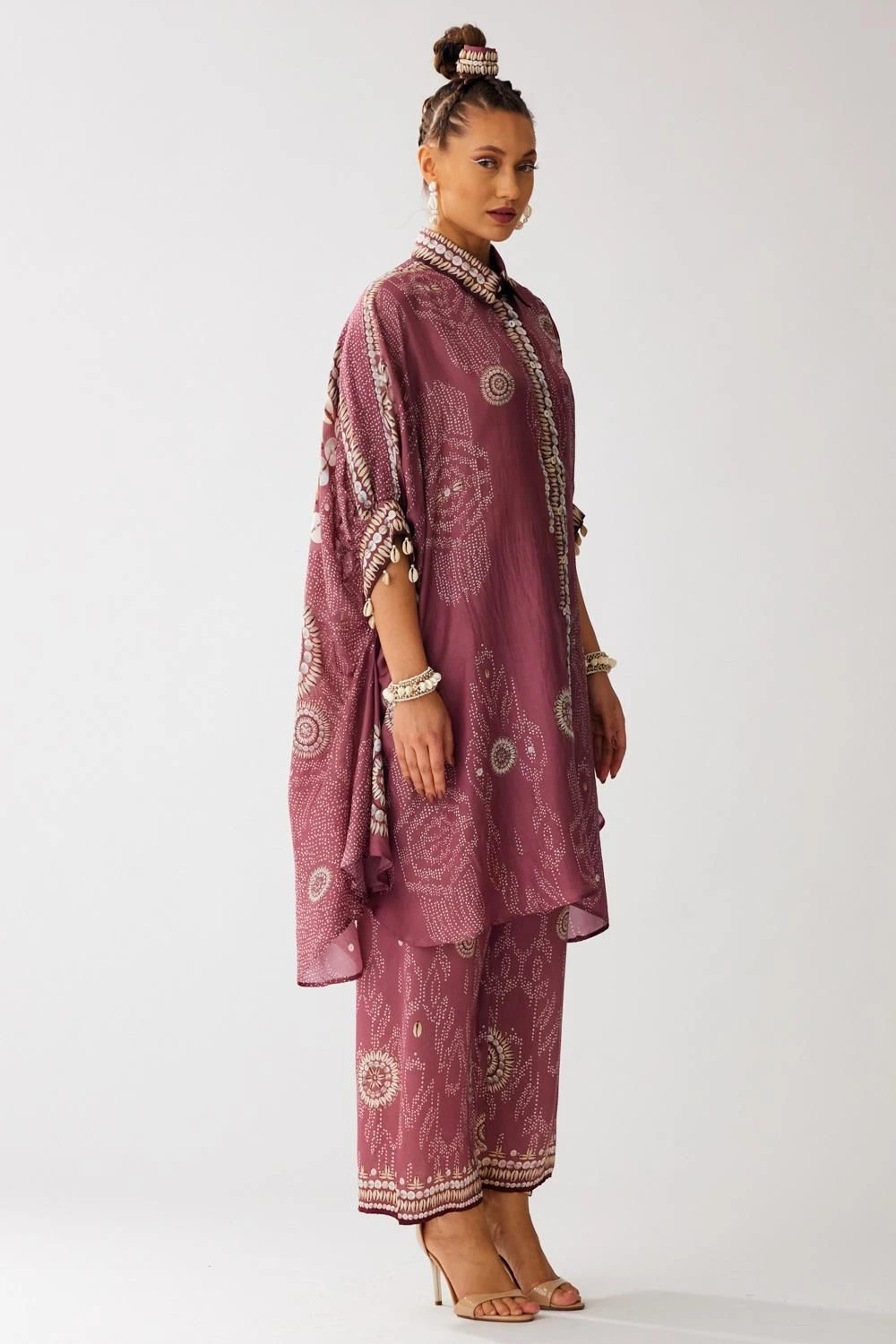 Rajdeep Ranawat Vintage Rose Kamara Floral Kaftan Set 5 Rajdeep Ranawat Vintage Rose Kamara Floral Kaftan Set - Image 3