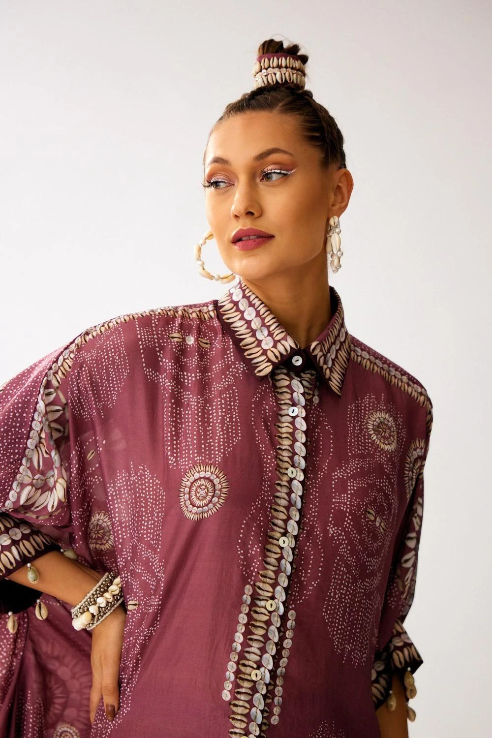 Rajdeep Ranawat Vintage Rose Kamara Floral Kaftan Set 6 Rajdeep Ranawat Vintage Rose Kamara Floral Kaftan Set - Image 4