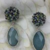 St Erasmus Blue Crystal Cluster Earrings -Inca Sales Store 230623ste05 1