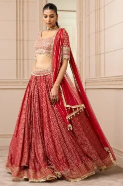 Tarun Tahiliani Red Stylised Kalidar Lehenga Set 8 Tarun Tahiliani Red Stylised Kalidar Lehenga Set -Inca Sales Store 2308tt02 3