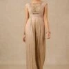 Tarun Tahiliani Champagne Embellished Jumpsuit