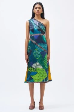 Kshitij Jalori Torres Strait Forest Green Dress