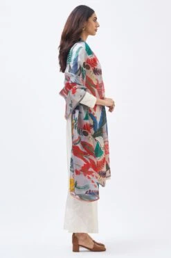 Kshitij Jalori Red Abstract Printed Dupatta -Inca Sales Store 23523kj78 3