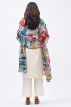 Kshitij Jalori Red Abstract Printed Dupatta -Inca Sales Store 23523kj78 5