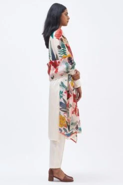 Kshitij Jalori Red Daylight Abstract Printed Dupatta -Inca Sales Store 23523kj79 3