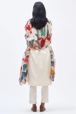 Kshitij Jalori Red Daylight Abstract Printed Dupatta -Inca Sales Store 23523kj79 5