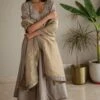 Shorshe Taupe Handloom Tissue Stole -Inca Sales Store 23523sbp23 1