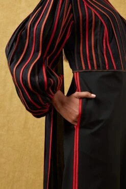 Bodice Black Pleated Jumpsuit With A Drape -Inca Sales Store 23bo10 5