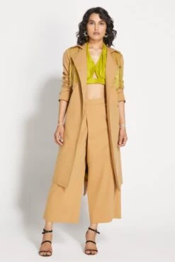431-88 By Shweta Kapur Tan Cotton Culottes