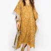 Heirloom By Rara Avis Yellow Ochre Hand Embellished Kaftan -Inca Sales Store 23rh36 1