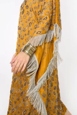 Heirloom By Rara Avis Yellow Ochre Hand Embellished Kaftan -Inca Sales Store 23rh36 4