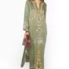 Heirloom By Rara Avis Sage Green Hamsa Embroidered Column Dress 1 Heirloom By Rara Avis Sage Green Hamsa Embroidered Column Dress -Inca Sales Store 23rh48 1