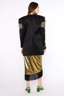 Heirloom By Rara Avis Black Palm Embroidered Fitted Blazer -Inca Sales Store 23rh7 5