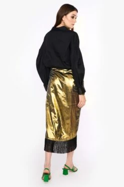 Heirloom By Rara Avis Antique Gold Metallic Wrap Skirt 11 Heirloom By Rara Avis Antique Gold Metallic Wrap Skirt -Inca Sales Store 23rh9 5