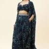 SVA Blue Mor Jaal Printed Cape Set -Inca Sales Store 23sva106 1