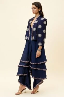 SVA Blue Noor Jacket & A Layered Jumpsuit -Inca Sales Store 23sva87 2