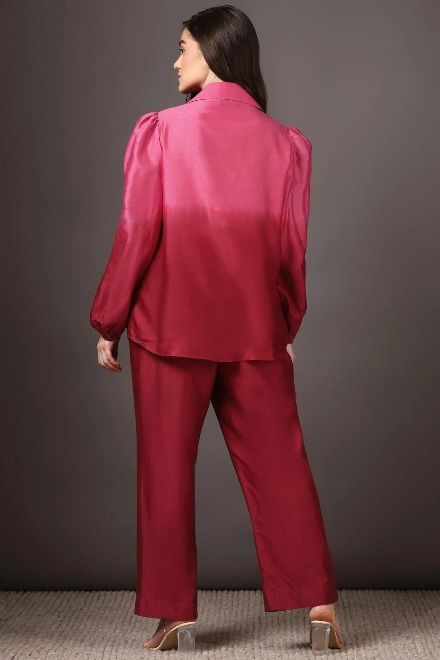 Sakshi Khetterpal Rose Pink Hand Embellished Shacket Co-ord Set 8 Sakshi Khetterpal Rose Pink Hand Embellished Shacket Co-ord Set - Image 6