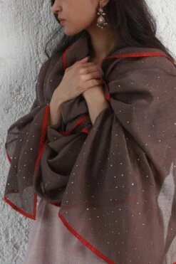 Kishmish Tobacco & Red Sparkle Scarf -Inca Sales Store 240523km18 2