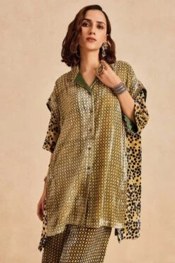 Sunira Designs Off White Ruhaani Kimono Sleeve Shirt -Inca Sales Store 241123sa10 2