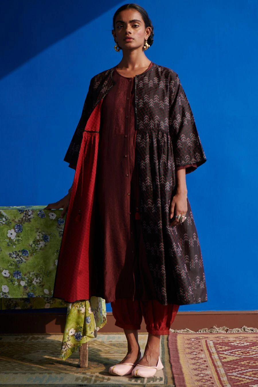 Indigene Lola Silk Ikat Jacket 4 Indigene Lola Silk Ikat Jacket - Image 2