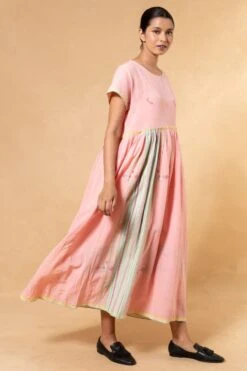 Injiri Pink Handcrafted Kala Cotton Dress -Inca Sales Store 24323ijr3 3