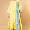 Injiri Yellow & Mint Green Handwoven Jamdani Dress 1 Injiri Yellow & Mint Green Handwoven Jamdani Dress -Inca Sales Store 24323ijr4 1