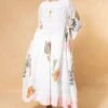 Injiri White Block Printed Floral Dress -Inca Sales Store 24323ijr8 1
