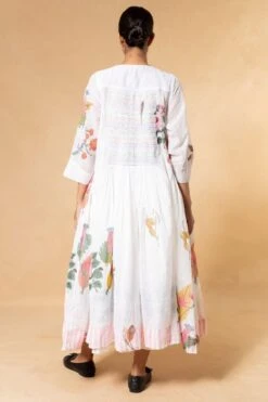Injiri White Block Printed Floral Dress -Inca Sales Store 24323ijr8 7